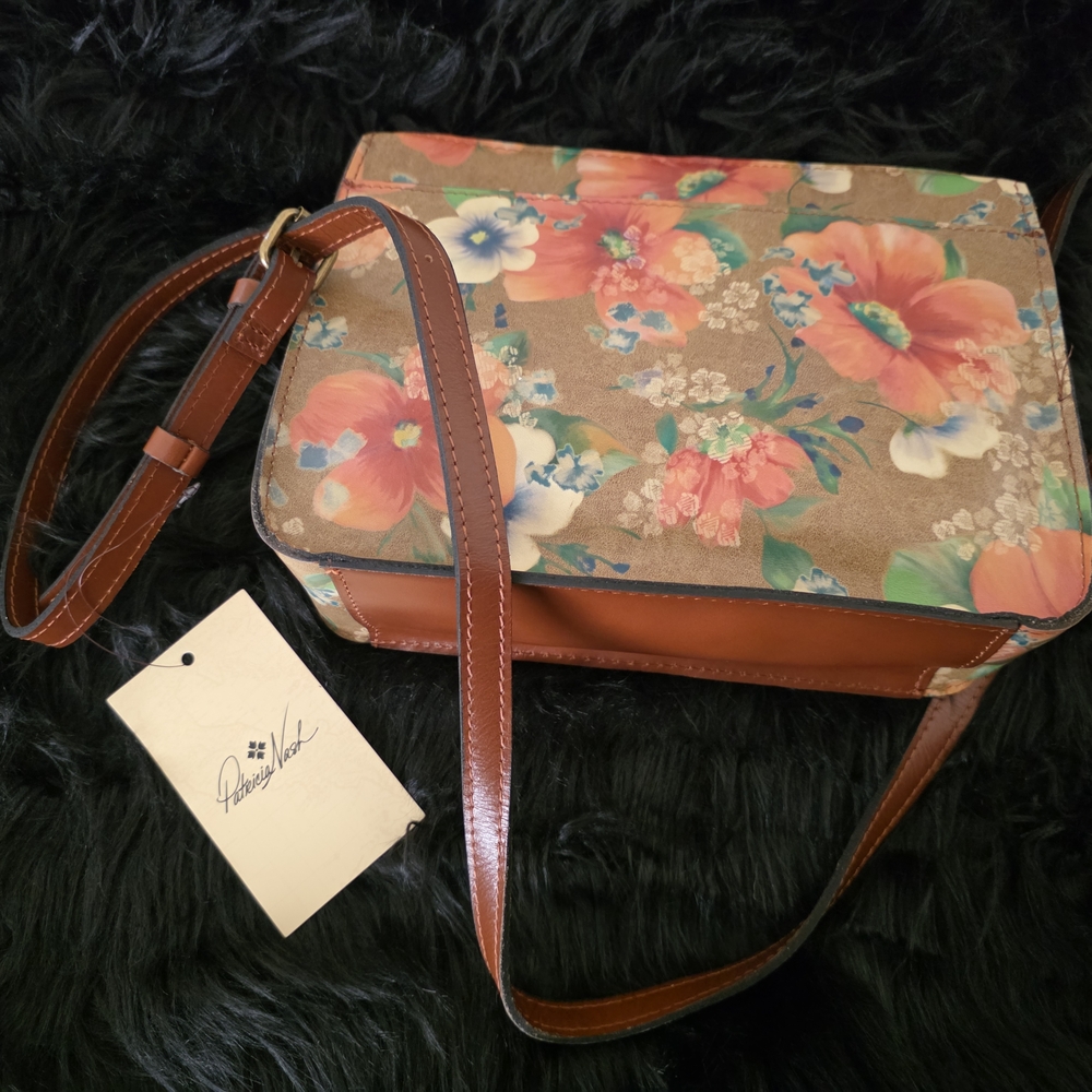 Floral Brown Crossbody Bag